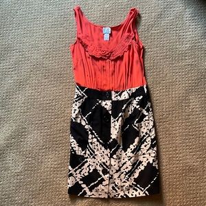 Tabotha Orange and Black Dress